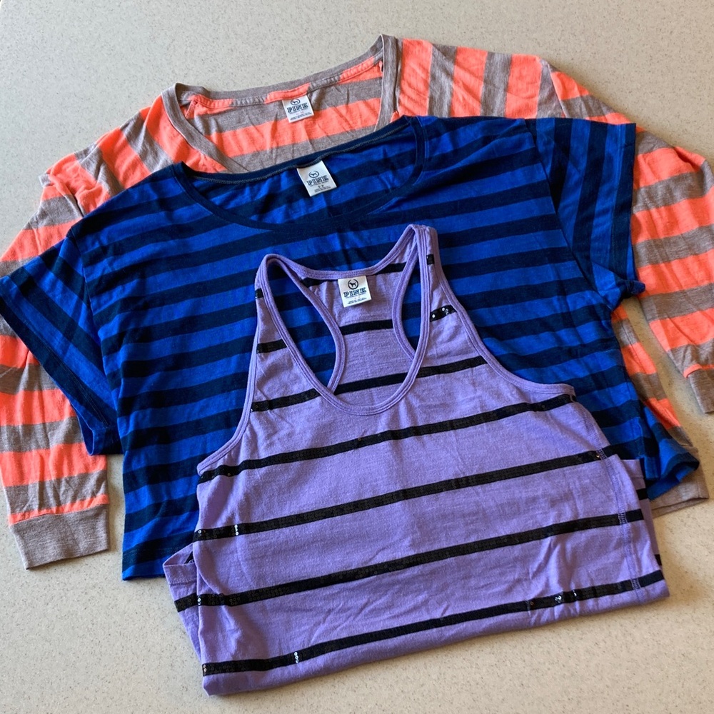 PINK Victoria's Secret Shirts - Bundle of 3 - Women Sizes S/P and M